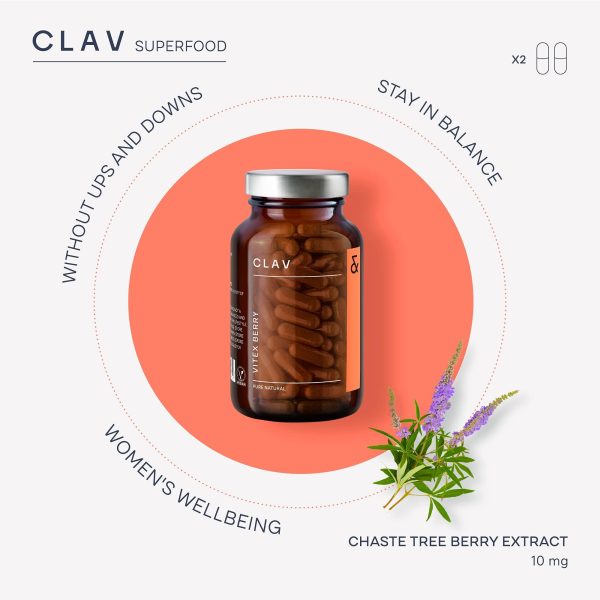 Vitex Berry   Premium Chasteberry 4:1 Extract (Vitex Agnus Castus)   Menopause & PMS Support   Hormone Balance for Women   180 Capsules   6 Month Supply   Made in Germany - Image 4