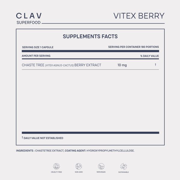 Vitex Berry   Premium Chasteberry 4:1 Extract (Vitex Agnus Castus)   Menopause & PMS Support   Hormone Balance for Women   180 Capsules   6 Month Supply   Made in Germany - Image 8