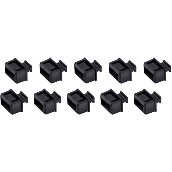 StarTech.com 10 Pack SFP Dust Cover for Open SFP/SFP+ Slots - Fiber Optic Dust Caps/Plugs - Pull Tab Network Switch Port Protector/Cover - Image 3