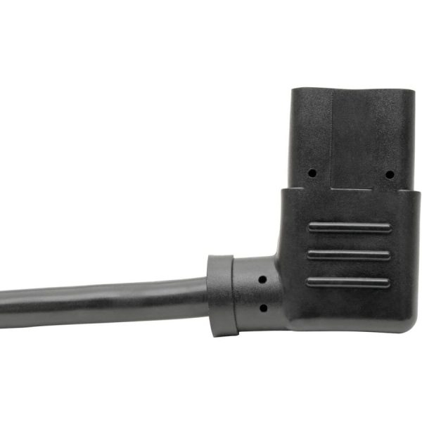 Eaton Tripp Lite Series Computer Power Cord, NEMA 5-15P to Right-Angle C13 - 10A, 125V, 18 AWG, 6 ft. (1.83 m), Black - Image 3