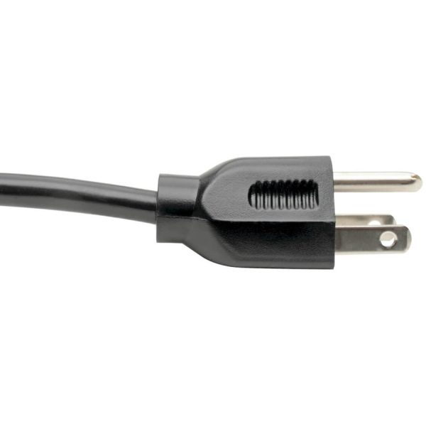 Eaton Tripp Lite Series Computer Power Cord, NEMA 5-15P to Right-Angle C13 - 10A, 125V, 18 AWG, 6 ft. (1.83 m), Black - Image 4