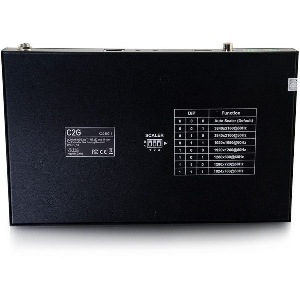 C2G HDMI HDBaseT + RS232 + IR over Cat Extender Box Scaling Receiver - Image 4
