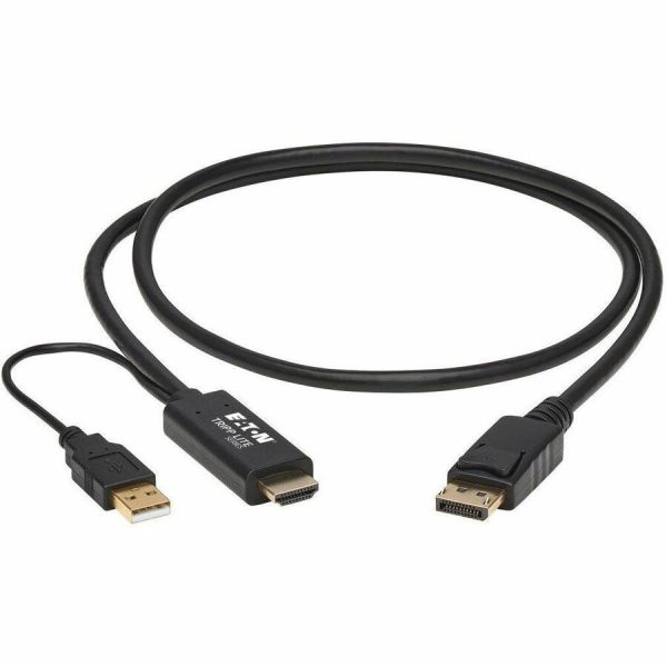 Eaton Tripp Lite Series HDMI to DisplayPort Active Adapter Cable (M/M) - 4K, USB Power, Black, 1 m (3.3 ft.) - Image 3