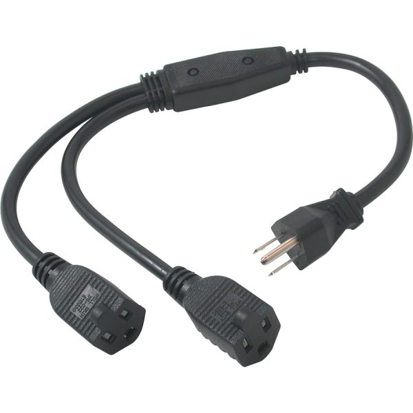 C2G 6ft 16 AWG 1-to-2 Power Cord Splitter (1 NEMA 5-15P to 2 NEMA 5-15R) - Image 3
