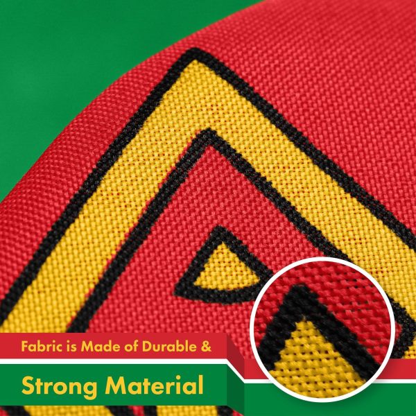 G128 2 Pack: Turkmenistan Turkmenistani Flag | 3x5 Ft | Printed 150D Polyester - Indoor/Outdoor, Vibrant Colors, Brass Grommets, Quality Polyester, Much Thicker More Durable Than 100D 75D Polyester - Image 4