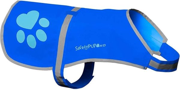 Dog Reflective Vest – Multiple Color Options with Hi Vis Fluorescent Visibility Helping to Safeguard Your Pet On Off Leash in Urban & Rural Areas.