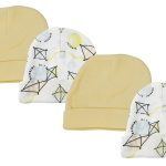 Baby Boy, Baby Girl, Unisex Infant Caps (pack Of 4) Nc_0365