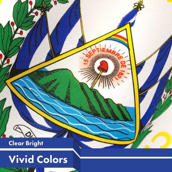 G128 10 Pack: El Salvador El Salvadoran Flag | 3x5 Ft | LiteWeave Pro Series Printed 150D Polyester | Country Flag, Vibrant Colors, Brass Grommets, Thicker and More Durable Than 100D 75D Polyester - Image 3