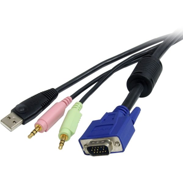 StarTech.com 6 ft 4-in-1 USB VGA KVM Switch Cable with Audio - Image 3