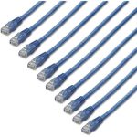 StarTech.com 6 ft. CAT6 Ethernet cable - 10 Pack - ETL Verified - Blue CAT6 Patch Cord - Molded RJ45 Connectors - 24 AWG - UTP