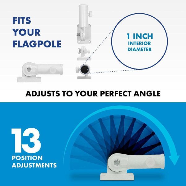 G128 Combo Pack: 6 Ft Tangle Free Spinning Flagpole (White) & Paraguay Flag 3x5 Ft Printed 150D Polyester, Brass Grommets (Flag Included) Aluminum Flag Pole - Image 8