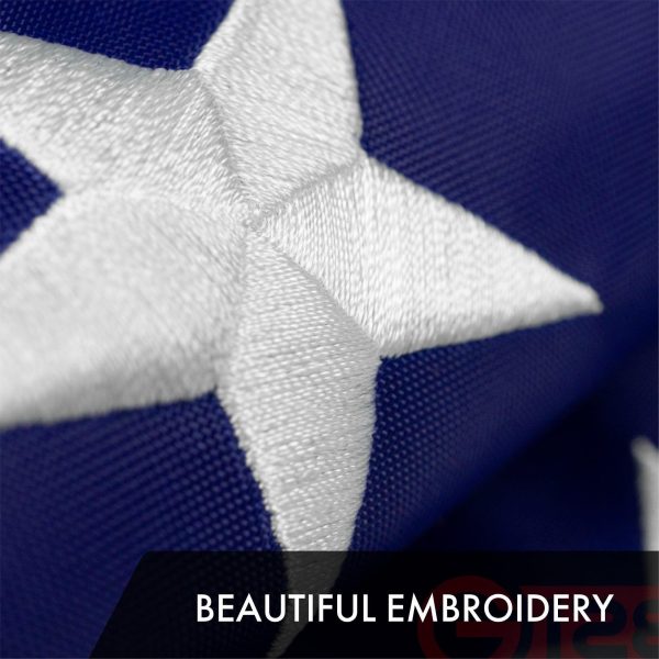 G128 Combo Pack: American USA Flag 3x5 Ft & American USA Yacht Ensign Flag 3x5 Ft | Both ToughWeave Series Embroidered 300D Polyester, Embroidered Design, Indoor/Outdoor, Brass Grommets - Image 7