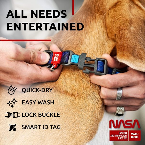 WAUDOG Nylon Dog Collar   Adjustable Dog Collar for Large Dogs Small & Medium Dogs   Breakaway Puppy Collars for Large Breed Dogs   Boy & Girl Dog Collars with Durable Plastic Buckle and QR Dog Tag - Image 5