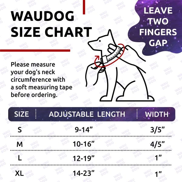 WAUDOG Nylon Dog Collar   Adjustable Dog Collar for Large Dogs Small & Medium Dogs   Breakaway Puppy Collars for Large Breed Dogs   Boy & Girl Dog Collars with Durable Plastic Buckle and QR Dog Tag - Image 6