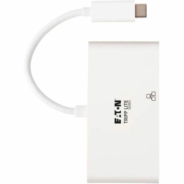 Eaton Tripp Lite Series USB-C Multiport Adapter - 4K HDMI, USB 3.x (5Gbps) Hub Port, GbE, 60W PD Charging, HDCP, White - Image 4