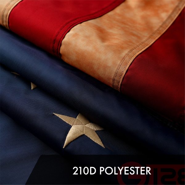 G128 2 Pack: Betsy Ross Tea-Stained Flag | 2.5x4 Ft | ToughWeave Pro Series Embroidered 420D Polyester | Historical Flag - Image 4