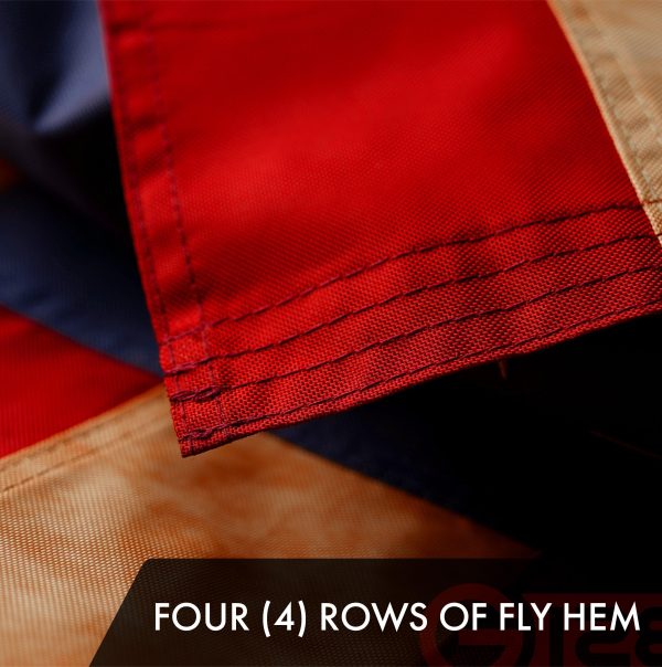 G128 2 Pack: Betsy Ross Tea-Stained Flag | 2.5x4 Ft | ToughWeave Pro Series Embroidered 420D Polyester | Historical Flag - Image 5