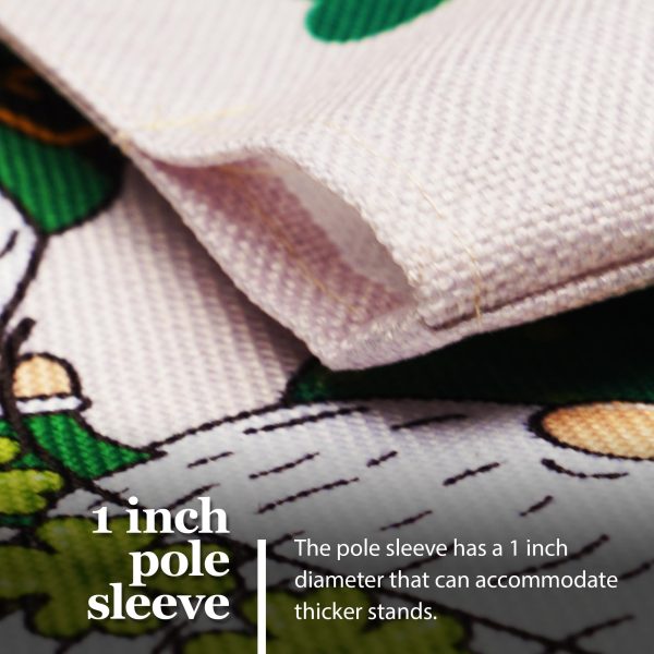 G128 Garden Flag Happy St. Patrick's Day Three Leprechaun Gnomes 12"x18" Burlap Fabric - Image 6