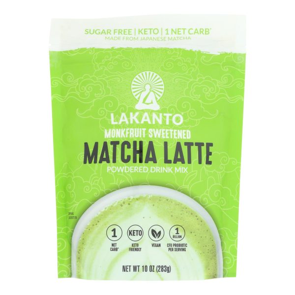 Lakanto Monkfruit Sweetened Matcha Latte  - Case of 8 - 10 OZ - Image 2