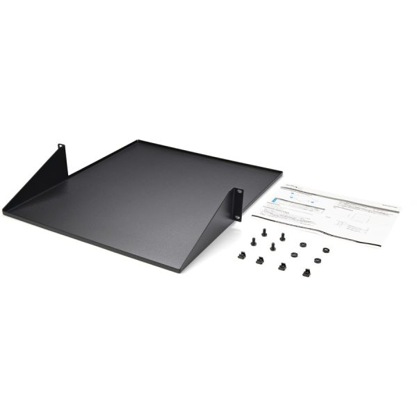 StarTech.com 2U 19" 2-Post Network Rack Shelf 20in Deep Center Mount Cantilever Tray Rackmount for AV/Data Equipment 75lb Capacity - Image 9
