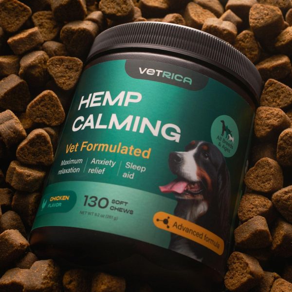 Calming Chews for Dogs Anxiety Relief   Hemp Calming Chews for Dogs   Soft Treats for Storms Fireworks Separation Vet Visits Grooming Travel   Valerian Root Hemp Seed Oil Turmeric L Theanine - Image 9