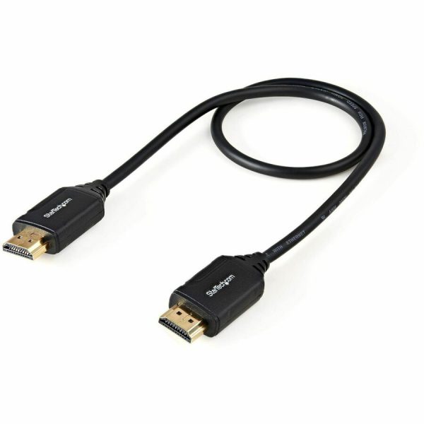 StarTech.com 1.6ft/50cm Premium Certified HDMI 2.0 Cable with Ethernet, High Speed Ultra HD 4K 60Hz HDMI Cable HDR10 UHD HDMI Monitor Cord - Image 3