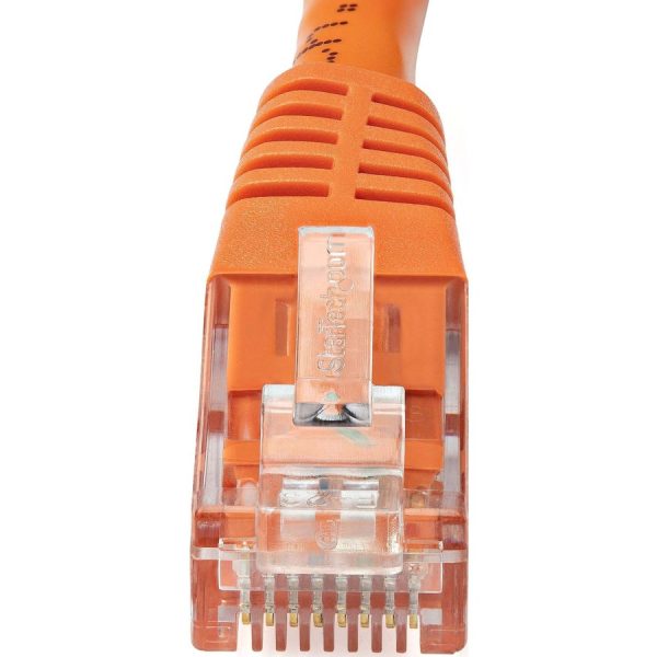 StarTech.com 100ft CAT6 Ethernet Cable - Orange Molded Gigabit - 100W PoE UTP 650MHz Category 6 Patch Cord UL Certified Wiring/TIA - Image 2