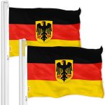 G128 2-Pack: Germany Ensign Flag 3x5 FT Printed 150D Polyester