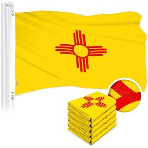 New Mexico NM State Flag 3x5 Ft 5-Pack Embroidered Polyester By G128