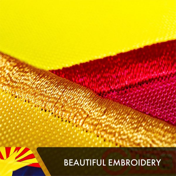 Arizona AZ State Flag 3x5 Ft 3-Pack Double-sided Embroidered Polyester By G128 - Image 4