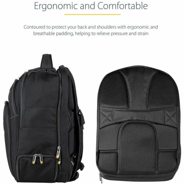 StarTech.com 17.3" Laptop Backpack w/ Removable Accessory Case, Professional IT Tech Backpack for Work/Travel/Commute, Nylon Computer Bag - Image 5