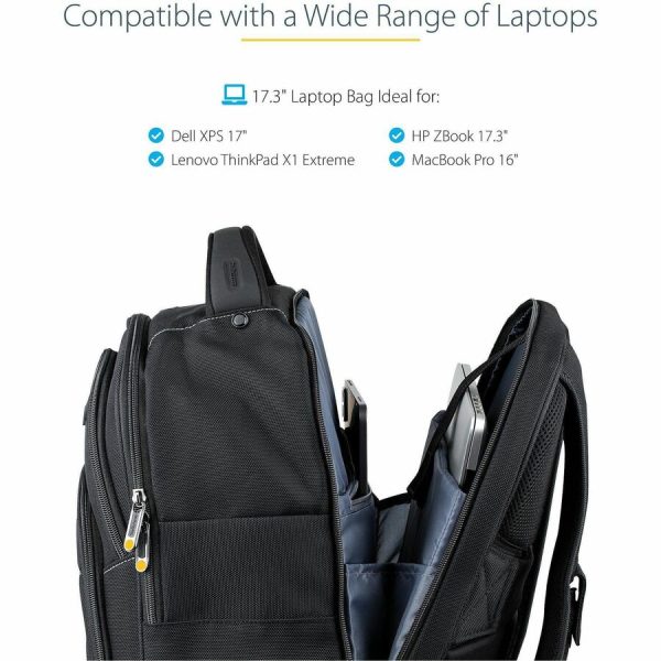 StarTech.com 17.3" Laptop Backpack w/ Removable Accessory Case, Professional IT Tech Backpack for Work/Travel/Commute, Nylon Computer Bag - Image 7