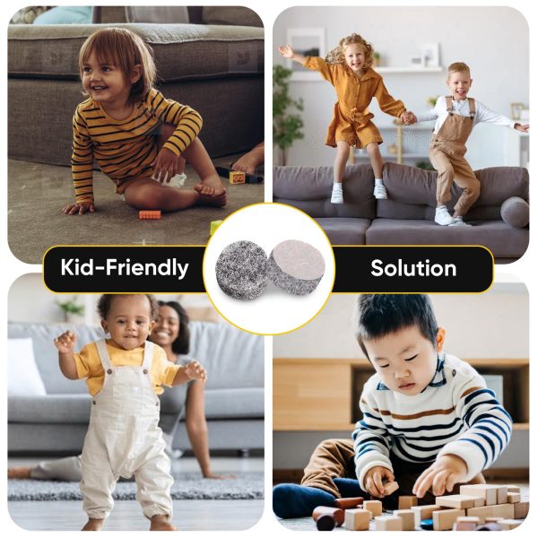 Felt Pads for Cabinet Doors   04  Diameter 128 PCS   Grey Self Adhesive Felt Bumpers   Felt Dots to Protect Glass Furniture Walls & Floor   Door Bumpers to Prevent Slamming - Image 4