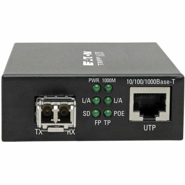 Eaton Tripp Lite Series Gigabit Multimode Fiber to Ethernet Media Converter, PoE+ - International Power Cables, 10/100/1000 LC, 850 nm, 550 m (1,804 ft.) - Image 3