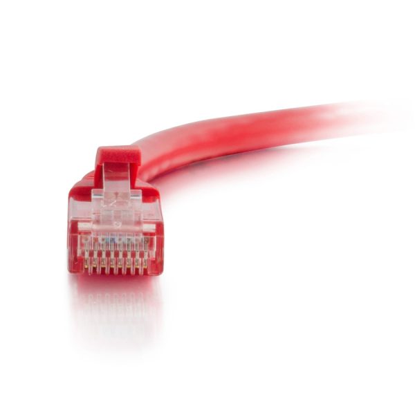 C2G 25ft Cat6a Snagless Unshielded (UTP) Ethernet Cable - Cat6a Network Patch Cable - PoE - Red - Image 2