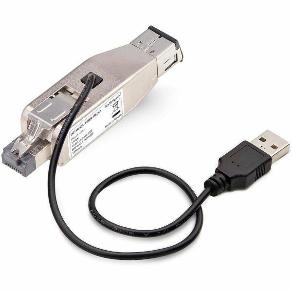 StarTech.com Gigabit Fiber to RJ45 Ethernet Media Converter Dongle, USB Powered, SMF/MMF, Single/Multimode Optical Fiber, Metal Housing - Image 2