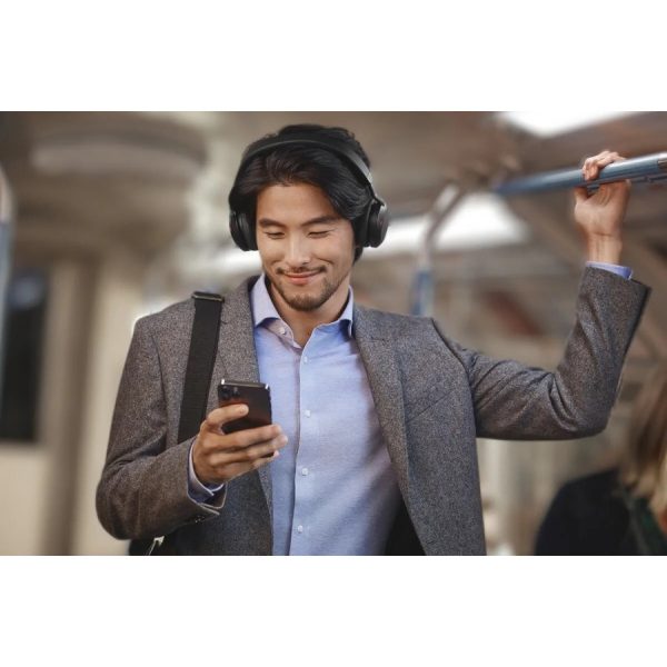 Jabra Evolve2 75 Wireless On-ear Stereo Headset - USB-A - For MS Teams - Black - Binaural - Ear-cup - 3000 cm - Bluetooth - 20 Hz to 20 kHz - MEMS Technology Microphone - Noise Cancelling - Image 6