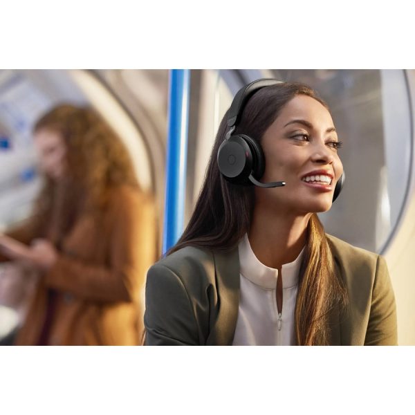 Jabra Evolve2 75 Wireless On-ear Stereo Headset - USB-A - For MS Teams - Black - Binaural - Ear-cup - 3000 cm - Bluetooth - 20 Hz to 20 kHz - MEMS Technology Microphone - Noise Cancelling - Image 9