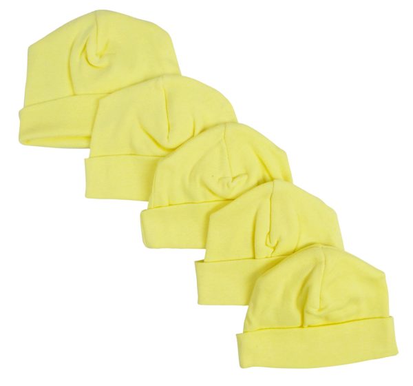 Yellow Baby Cap (pack Of 5) 031-yellow-5
