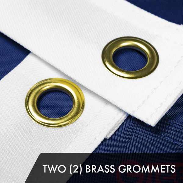 G128 Combo Pack: American USA Flag 4x6 Ft & Indiana IN State Flag 4x6 Ft | Both ToughWeave Series Embroidered Polyester, Embroidered Design, Indoor/Outdoor, Brass Grommets - Image 3