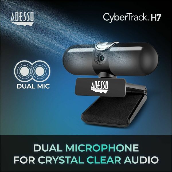 Adesso CyberTrack CyberTrack H7 Webcam - 4 Megapixel - 30 fps - USB 2.0 - TAA Compliant - Image 7
