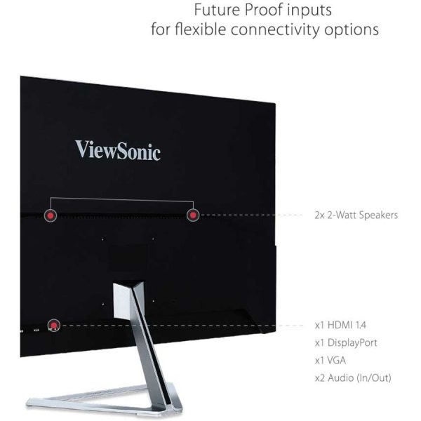 ViewSonic VX3276-MHD 32 Inch 1080p Widescreen IPS Monitor with Ultra-Thin Bezels, Screen Split Capability HDMI and DisplayPort - Image 4