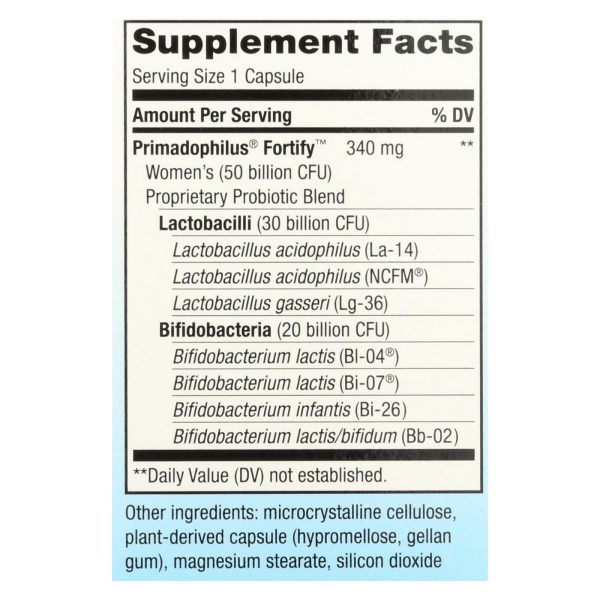 Nature's Way Women's 50 Billion Probiotic Supplement  - 1 Each - 30 VCAP - Image 2