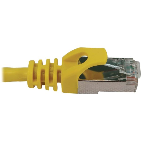 Eaton Tripp Lite Series Cat6a 10G Snagless Shielded Slim STP Ethernet Cable (RJ45 M/M), PoE, Yellow, 15 ft. (4.6 m) - Image 4