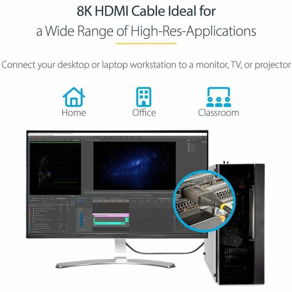 6ft/2m HDMI 2.1 Cable, Certified Ultra High Speed HDMI Cable 48Gbps, 8K 60Hz/4K 120Hz HDR10+, 8K HDMI Cable, Monitor/Display - Image 6