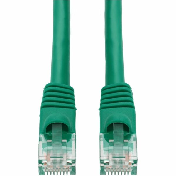 AddOn 15ft Green CAT 6A PVC Ethernet Cable Snagless Bubble Boot RJ-45 M/M
