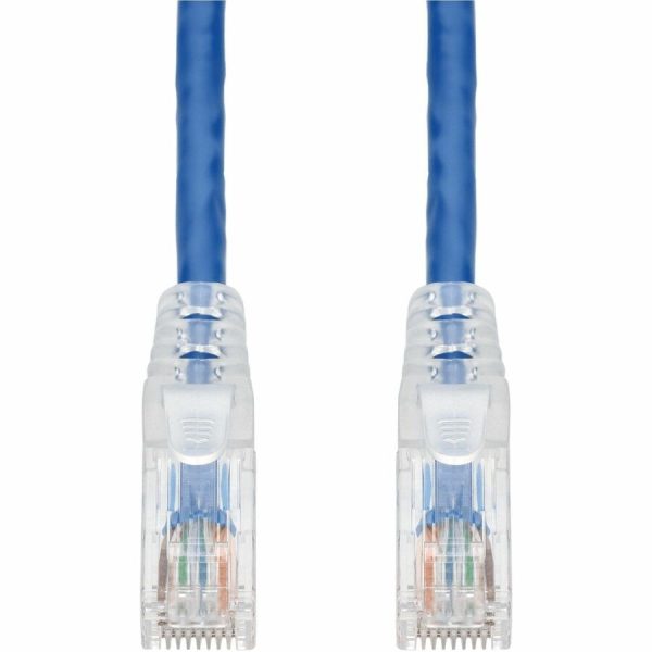 AddOn 15ft Blue CAT 6 PVC Ethernet Cable Snagless Easy Clear Boot TAA RJ-45 M/M