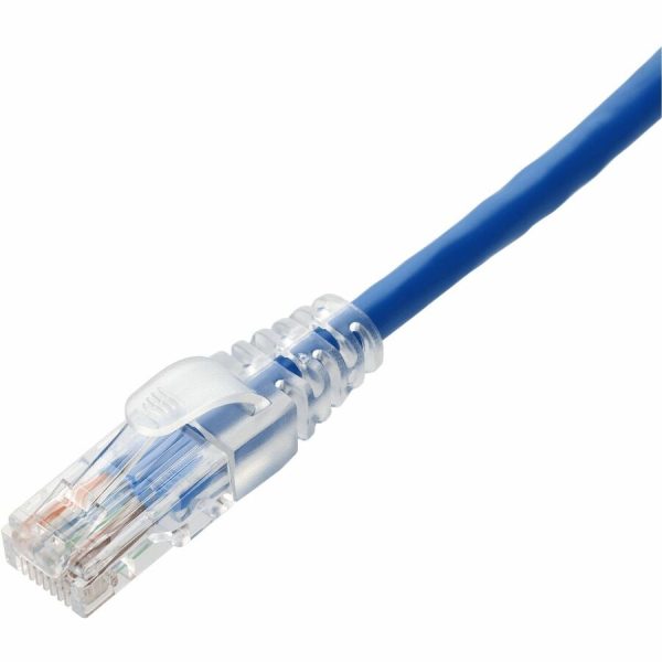 AddOn 15ft Blue CAT 6 PVC Ethernet Cable Snagless Easy Clear Boot TAA RJ-45 M/M - Image 2