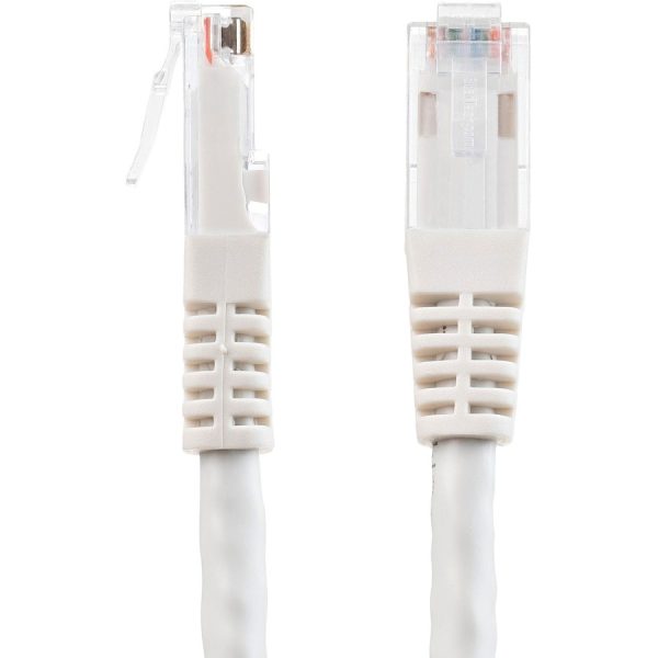 StarTech.com 100ft CAT6 Ethernet Cable - White Molded Gigabit - 100W PoE UTP 650MHz - Category 6 Patch Cord UL Certified Wiring/TIA - Image 2