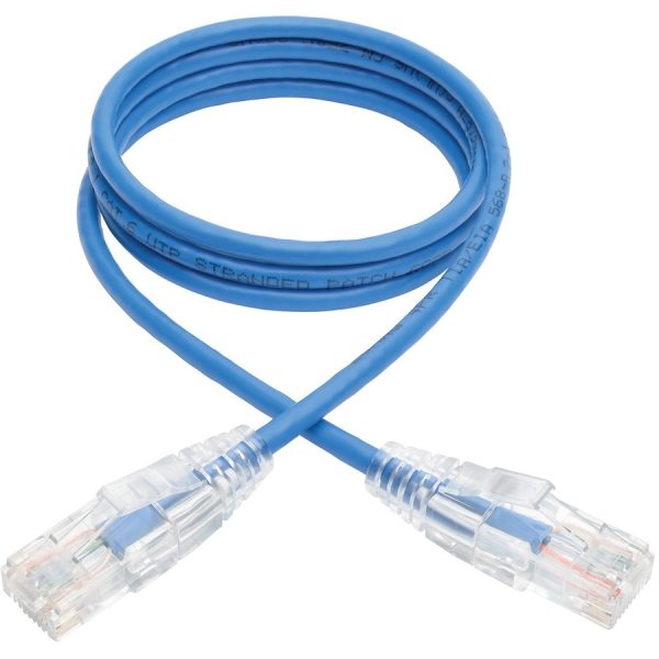 Eaton Tripp Lite Series Cat6 Gigabit Snagless Slim UTP Ethernet Cable (RJ45 M/M), PoE, Blue, 3 ft. (0.91 m) - Image 2